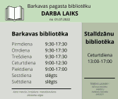 Barkavas pagasta biblioteku DARBA LAIKS sakot ar 01072022